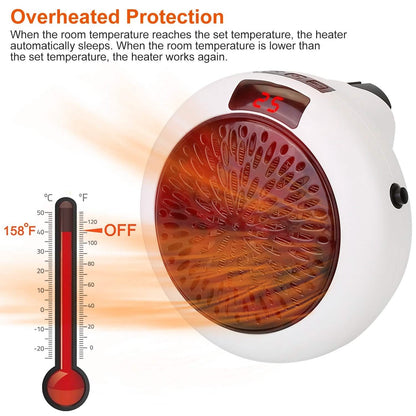 900W Portable Heater Fan with Remote Control DailySale
