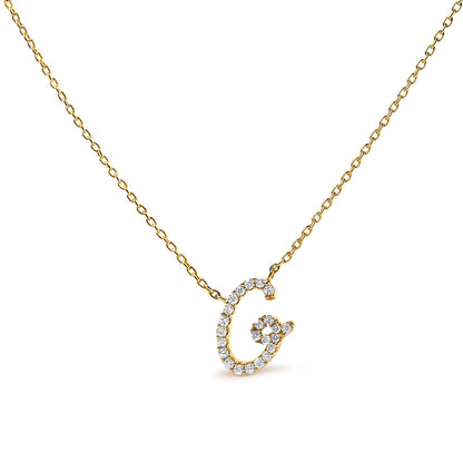 10K White Gold Diamond Accent "A" Initial Script Style Pendant Necklace Bids.com