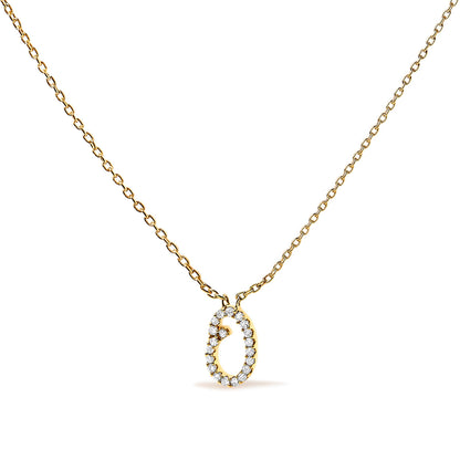 10K White Gold Diamond Accent "A" Initial Script Style Pendant Necklace Bids.com