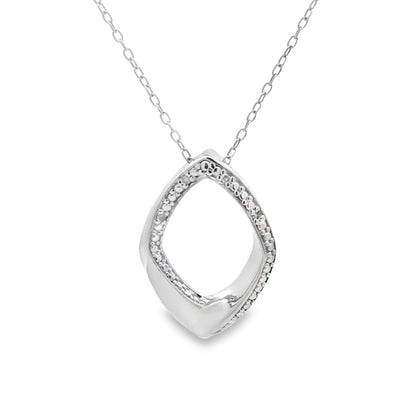 Genuine .02ct Diamond Fashion Pendants Sterling Silver Bids.com
