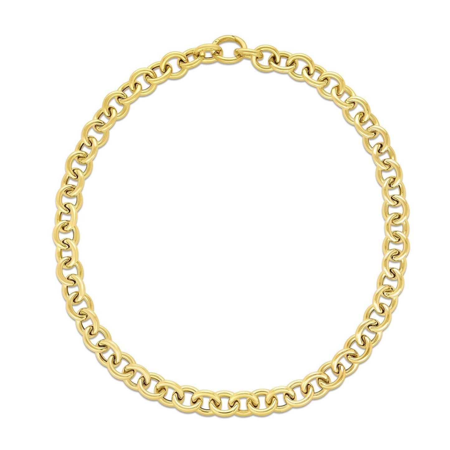 14k Yellow Gold Round Link Chain Necklace Bids.com
