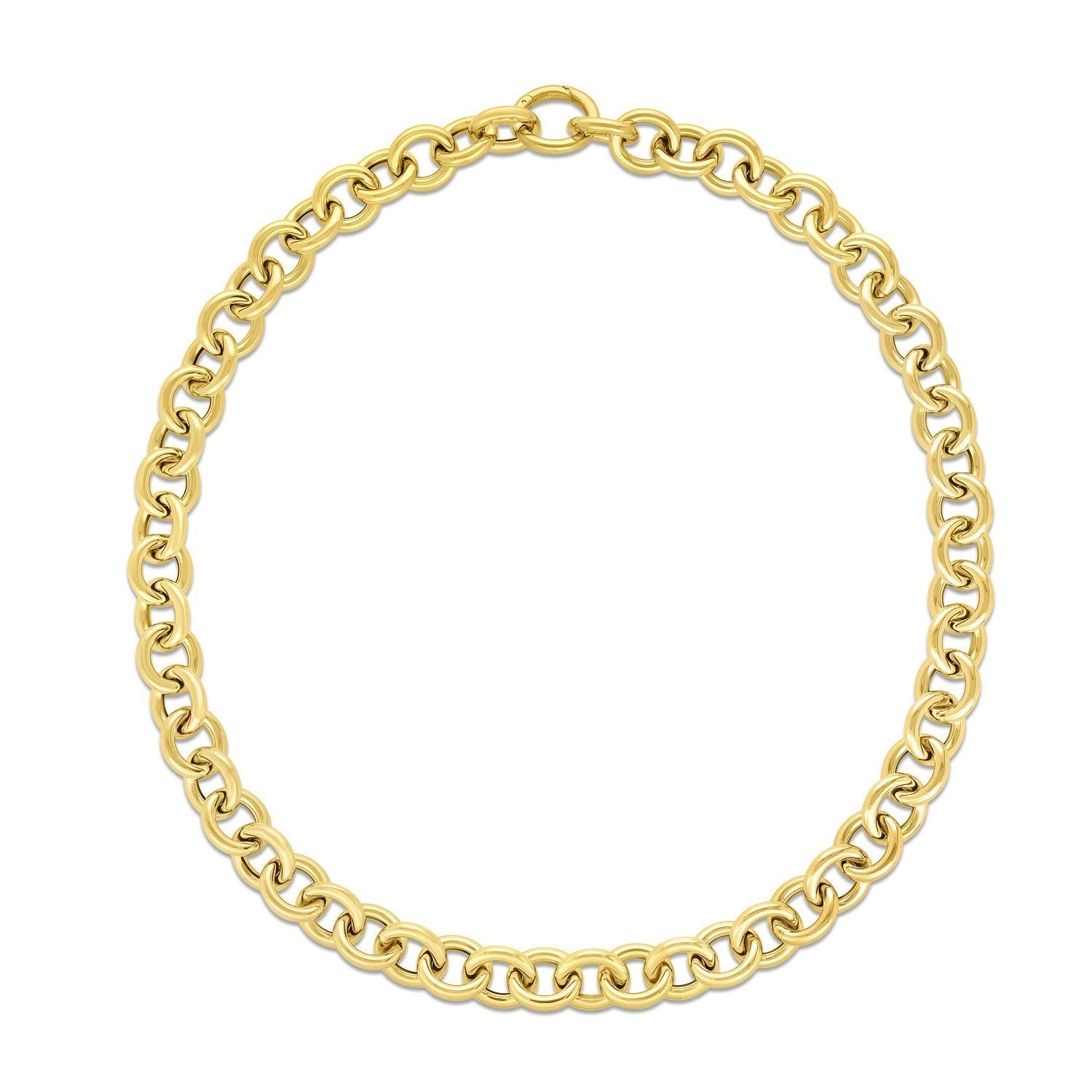 14k Yellow Gold Round Link Chain Necklace Bids.com