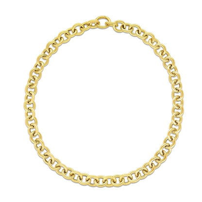 14k Yellow Gold Round Link Chain Necklace Bids.com