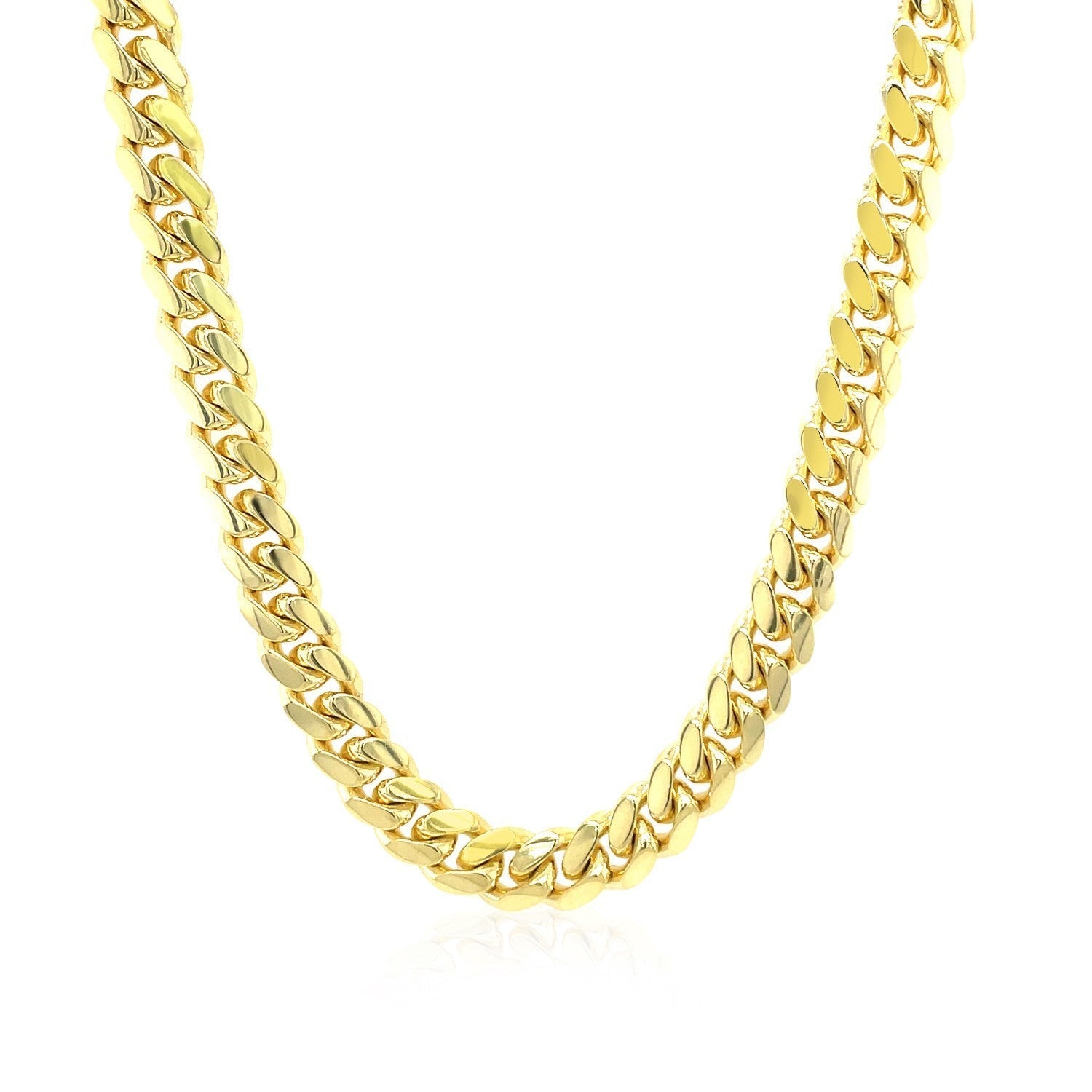 6.1mm 10k Yellow Gold Classic Miami Cuban Solid Chain Bids.com