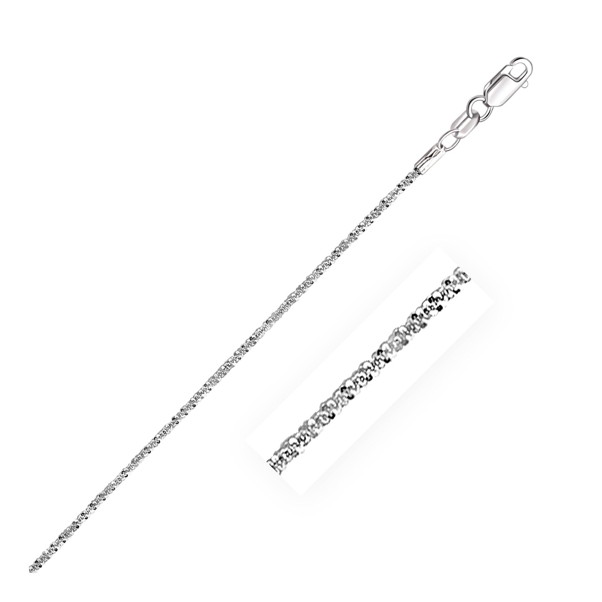 14k White Gold Sparkle Chain 1.5mm Bids.com