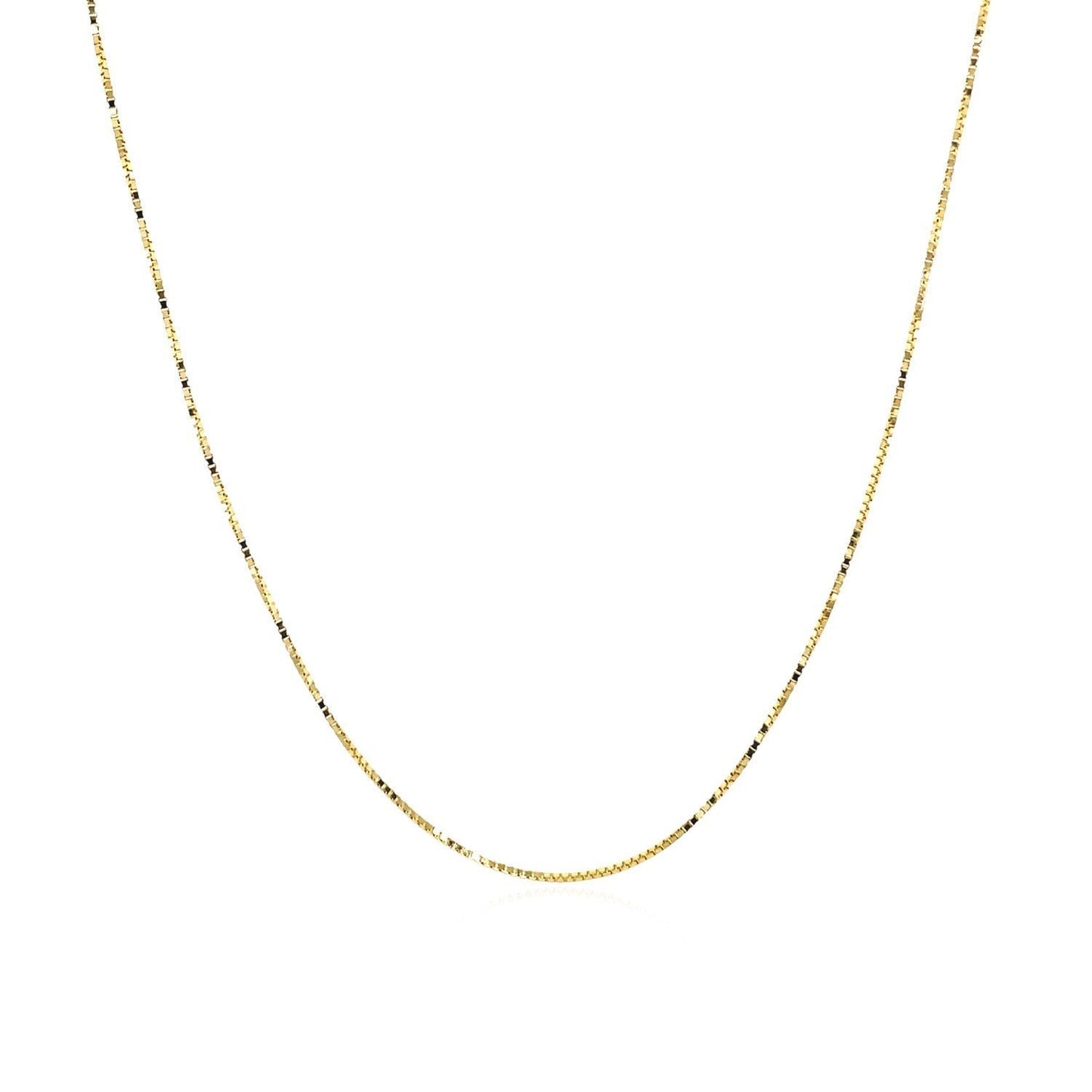 14k Yellow Gold Classic Box Chain 0.6mm Bids.com