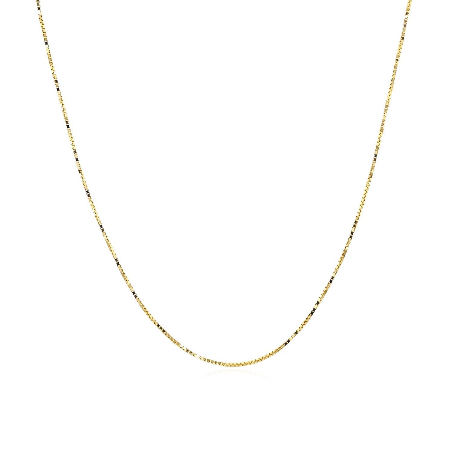 14k Yellow Gold Classic Box Chain 0.6mm Bids.com