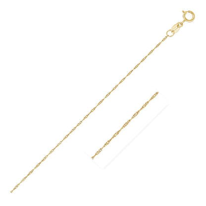 14k Yellow Gold Singapore Chain 0.6mm Bids.com