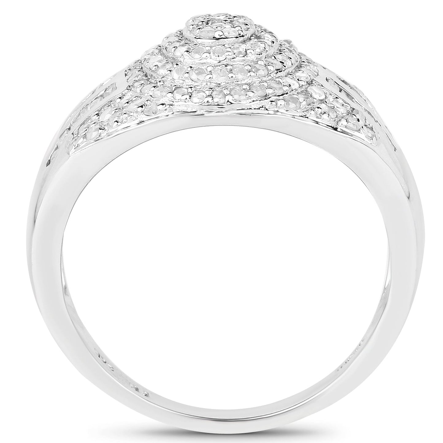 1.15 Carat Genuine White Diamond .925 Sterling Silver Ring Bids.com