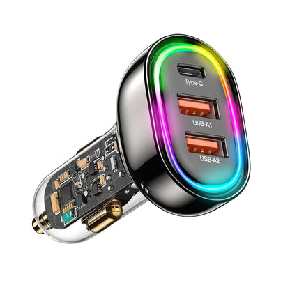 90W 3 Ports Fast Car Charger USB and Type C DailySale