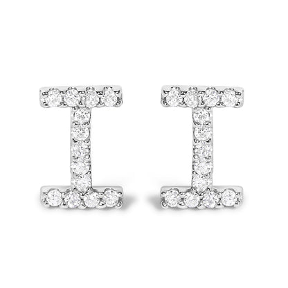 10K White Gold 1/10 Cttw Diamond Initial â€œAâ€ Stud Earring Bids.com