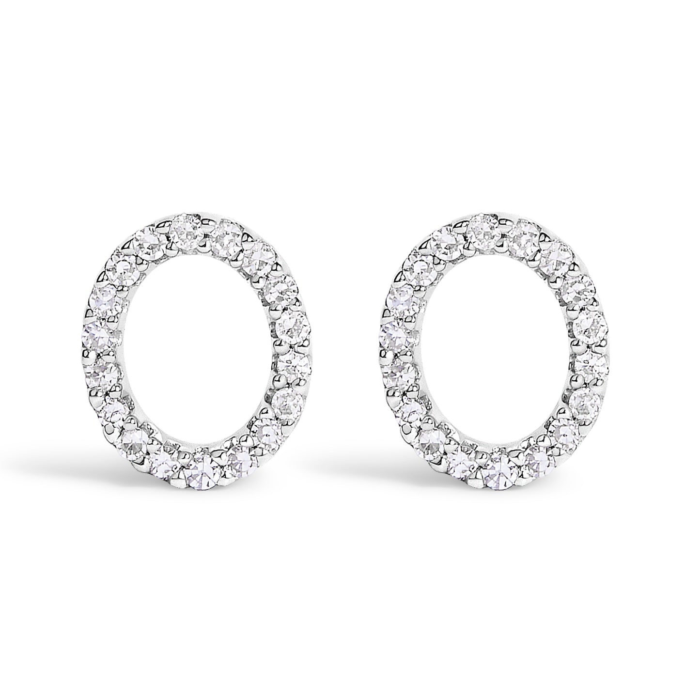 10K White Gold 1/10 Cttw Diamond Initial â€œAâ€ Stud Earring Bids.com