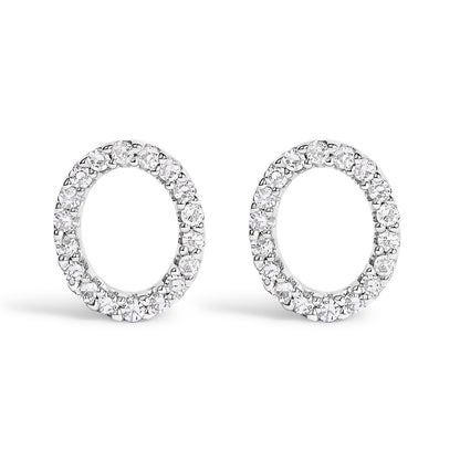 10K White Gold 1/10 Cttw Diamond Initial â€œAâ€ Stud Earring Bids.com