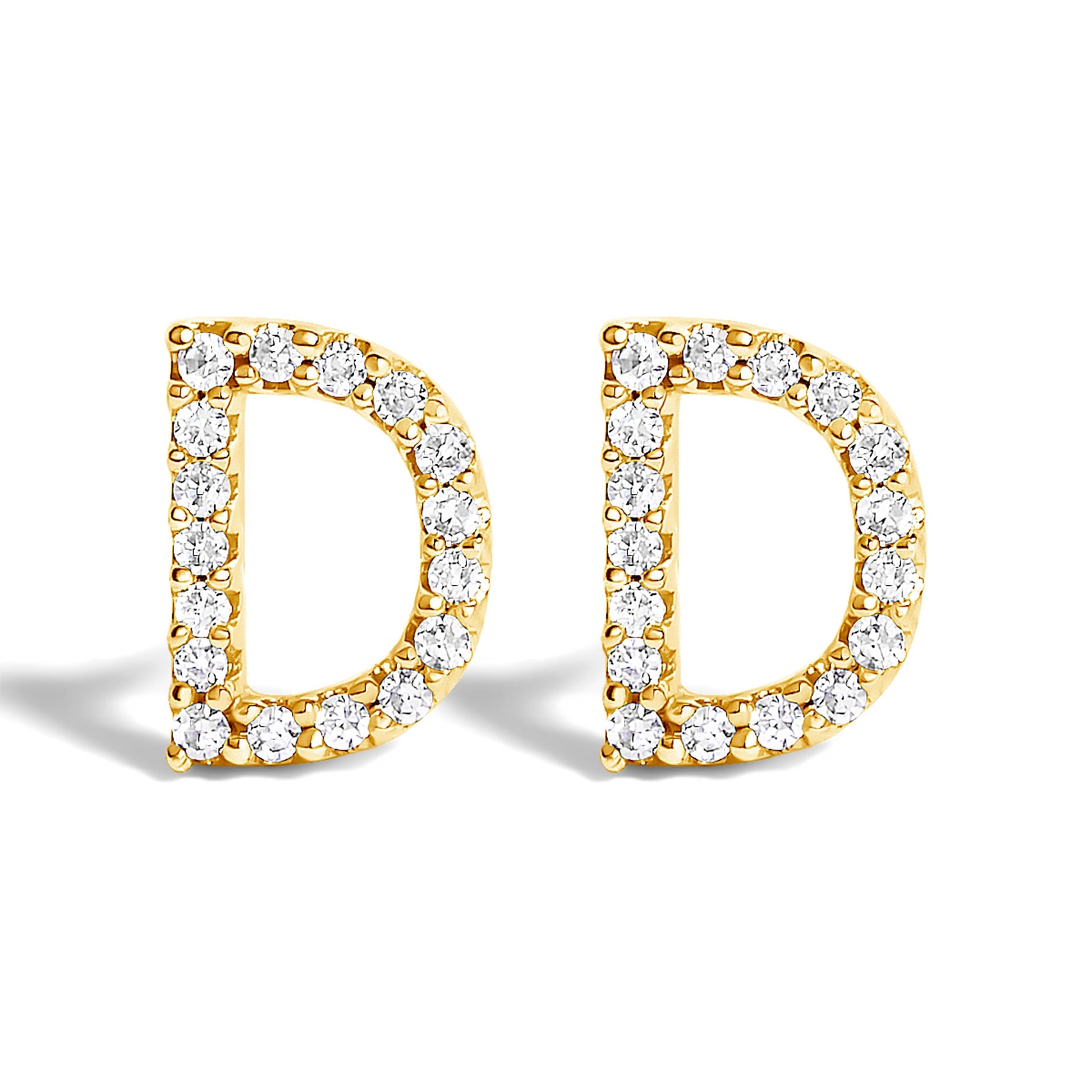 10K White Gold 1/10 Cttw Diamond Initial â€œAâ€ Stud Earring Bids.com