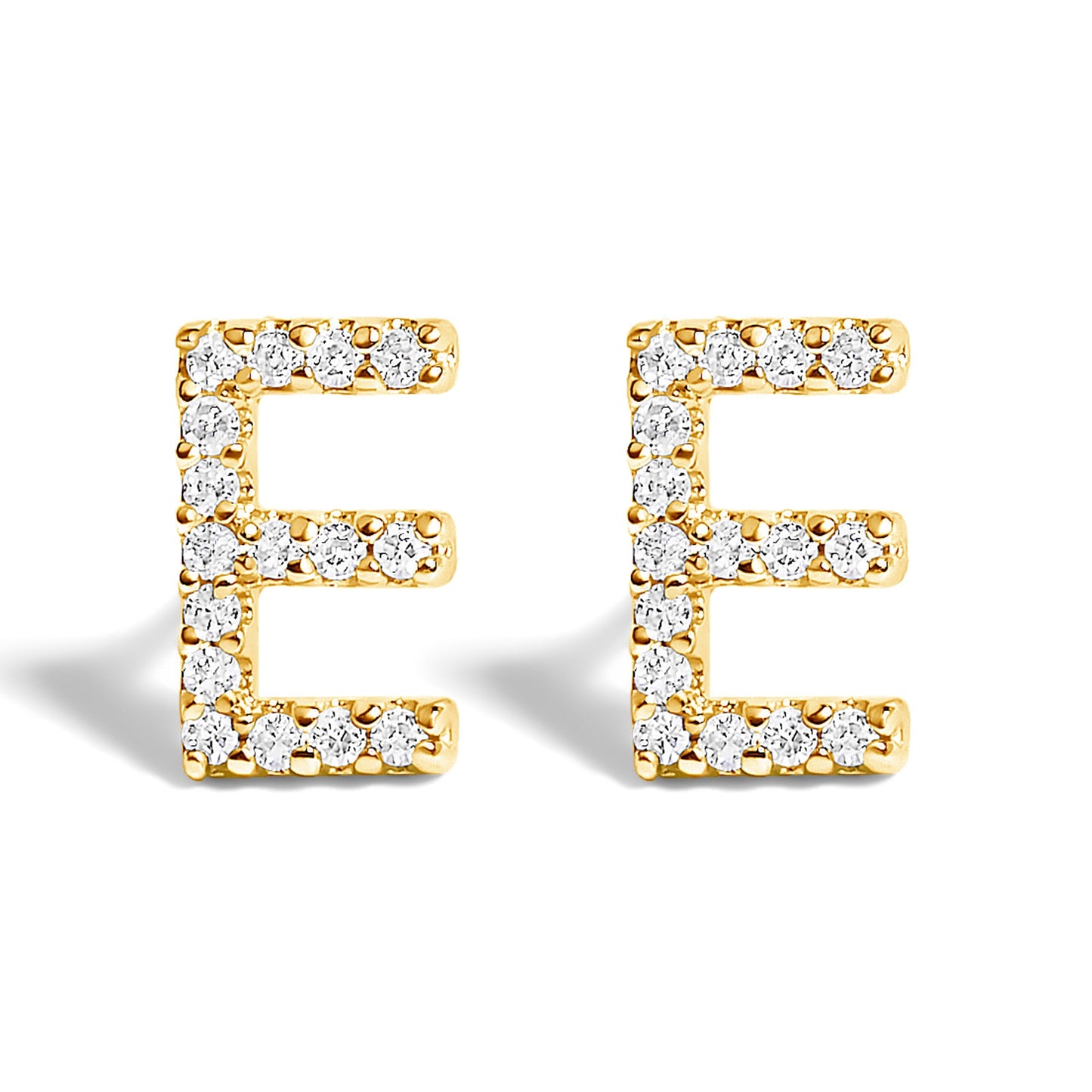 10K White Gold 1/10 Cttw Diamond Initial â€œAâ€ Stud Earring Bids.com