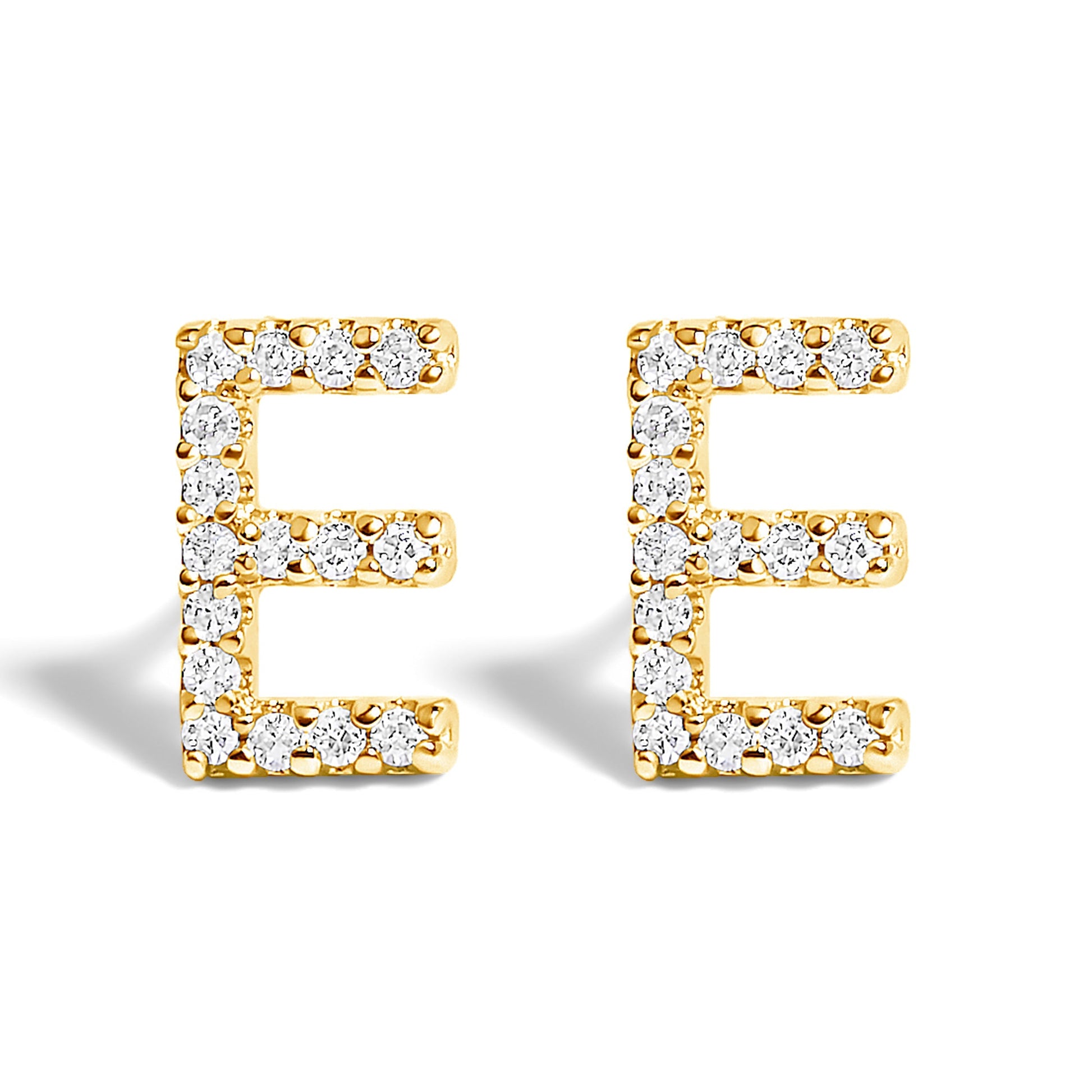 10K White Gold 1/10 Cttw Diamond Initial â€œAâ€ Stud Earring Bids.com