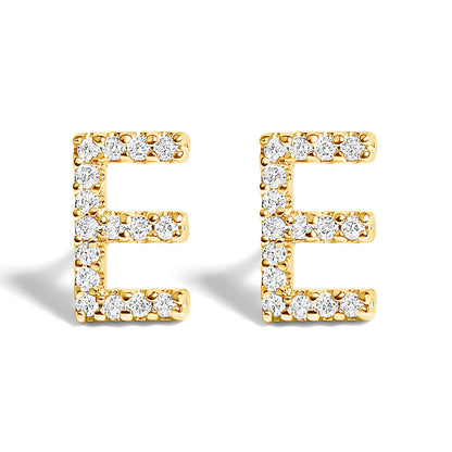 10K White Gold 1/10 Cttw Diamond Initial â€œAâ€ Stud Earring Bids.com