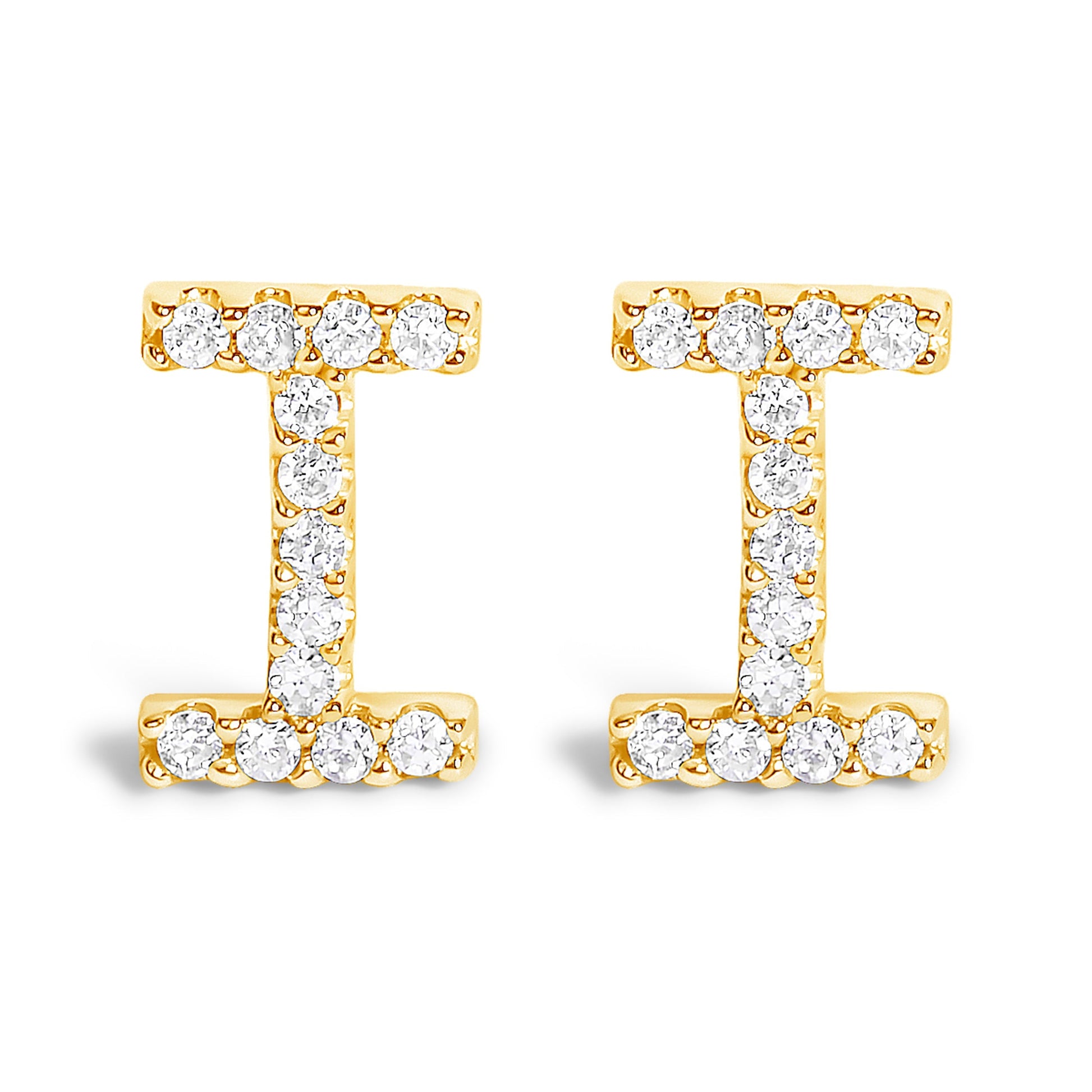 10K White Gold 1/10 Cttw Diamond Initial â€œAâ€ Stud Earring Bids.com