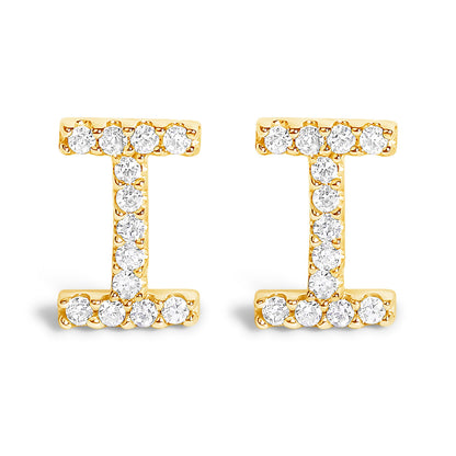 10K White Gold 1/10 Cttw Diamond Initial â€œAâ€ Stud Earring Bids.com