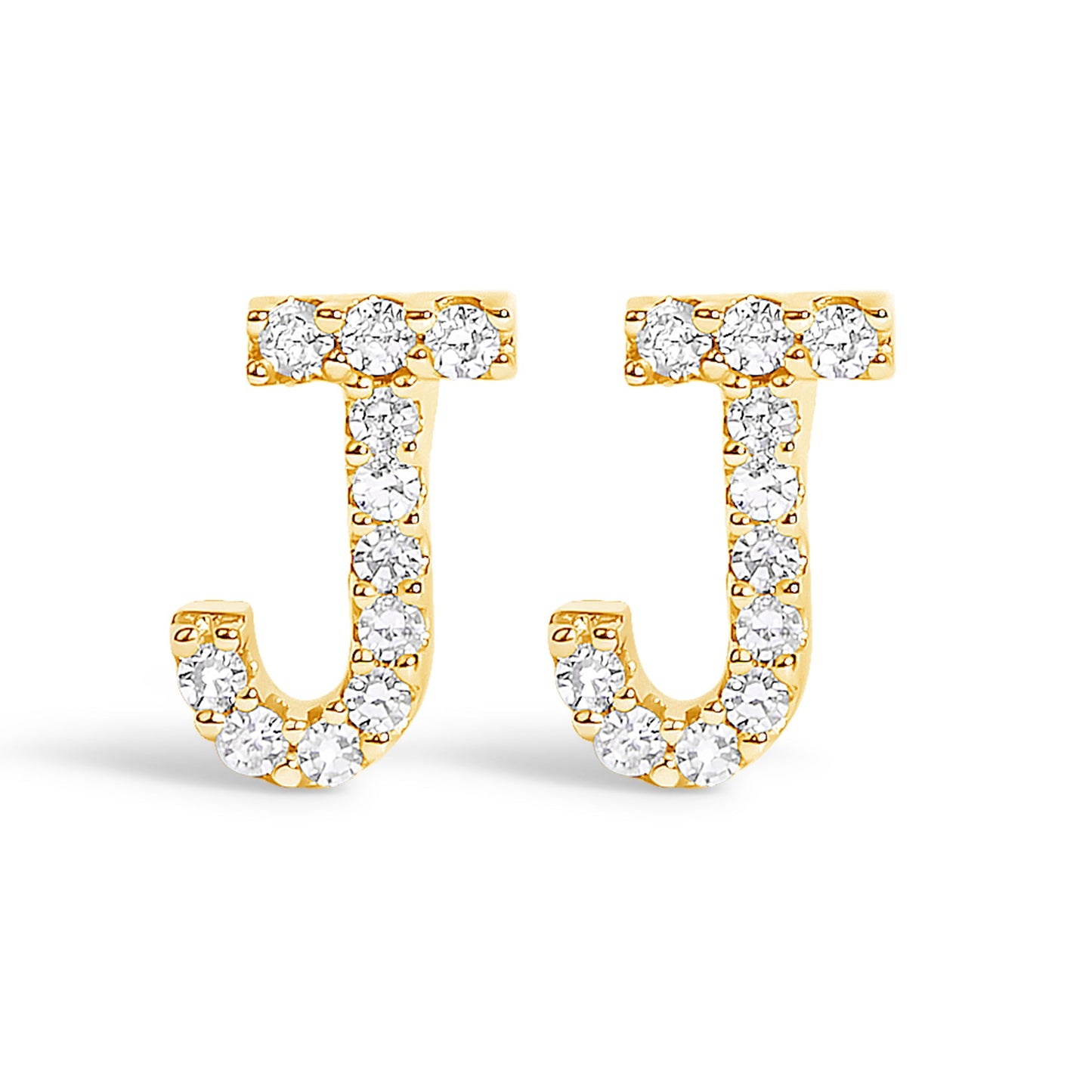10K White Gold 1/10 Cttw Diamond Initial â€œAâ€ Stud Earring Bids.com