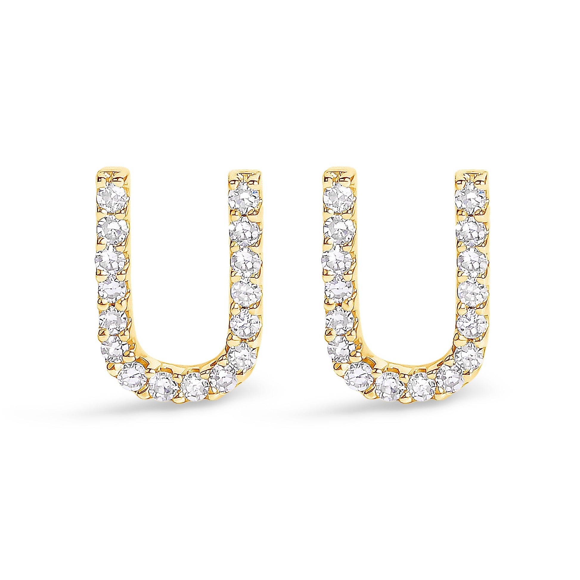 10K White Gold 1/10 Cttw Diamond Initial â€œAâ€ Stud Earring Bids.com