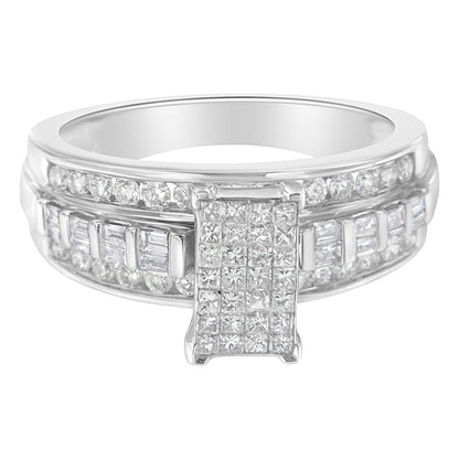 10KT White Gold Diamond Composite Ring (1 cttw, H-I Color, SI2-I1 Clarity) Bids.com