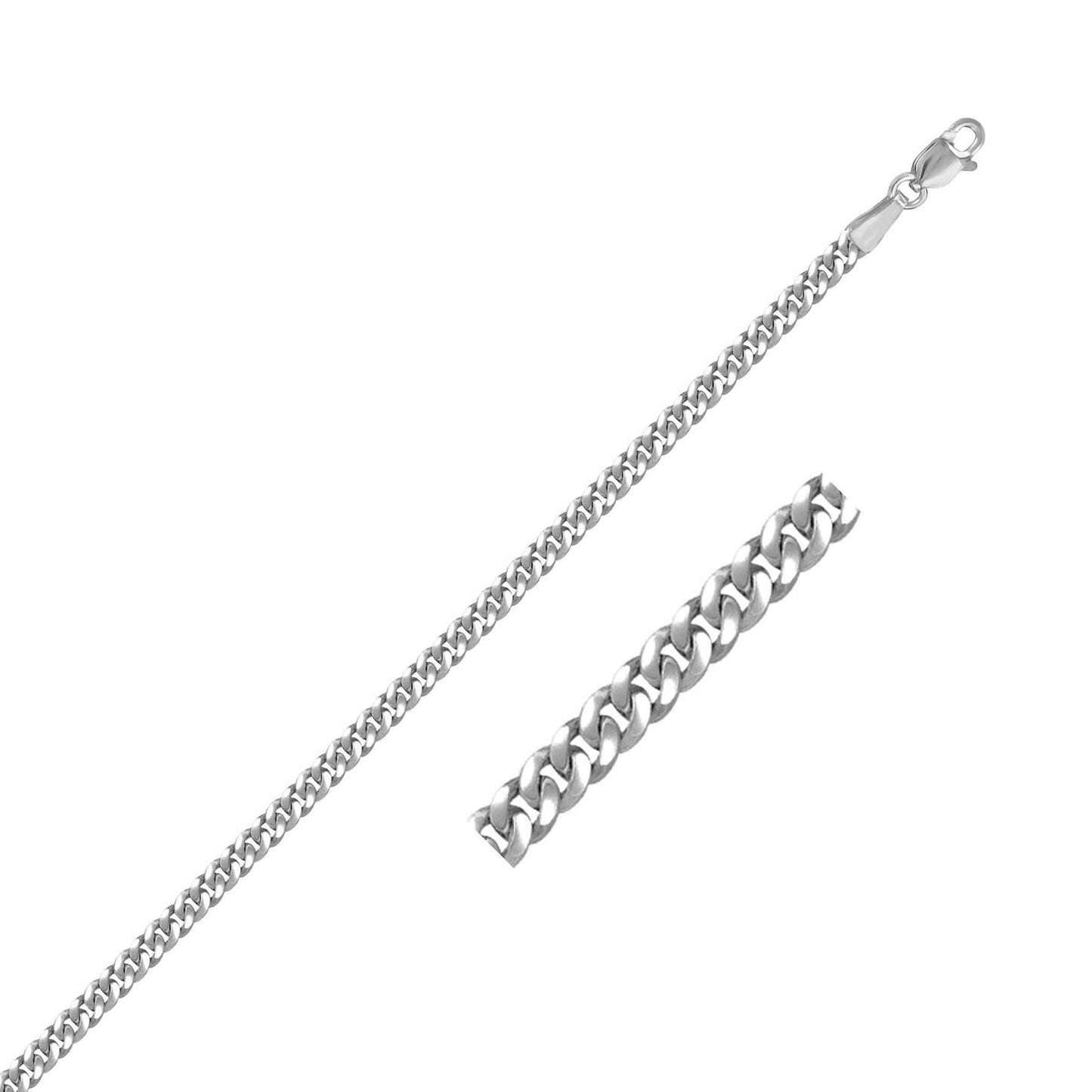 14K White Gold Gourmette Chain (2.80 mm) Bids.com