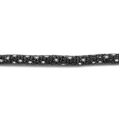 18K White Gold 20.0 Cttw Black and White Pave Set Diamond Eternity Snake Skin Style Tennis Bracelet (Black and G-H Color, SI1-SI2 Clarity) - Size 7" Bids.com