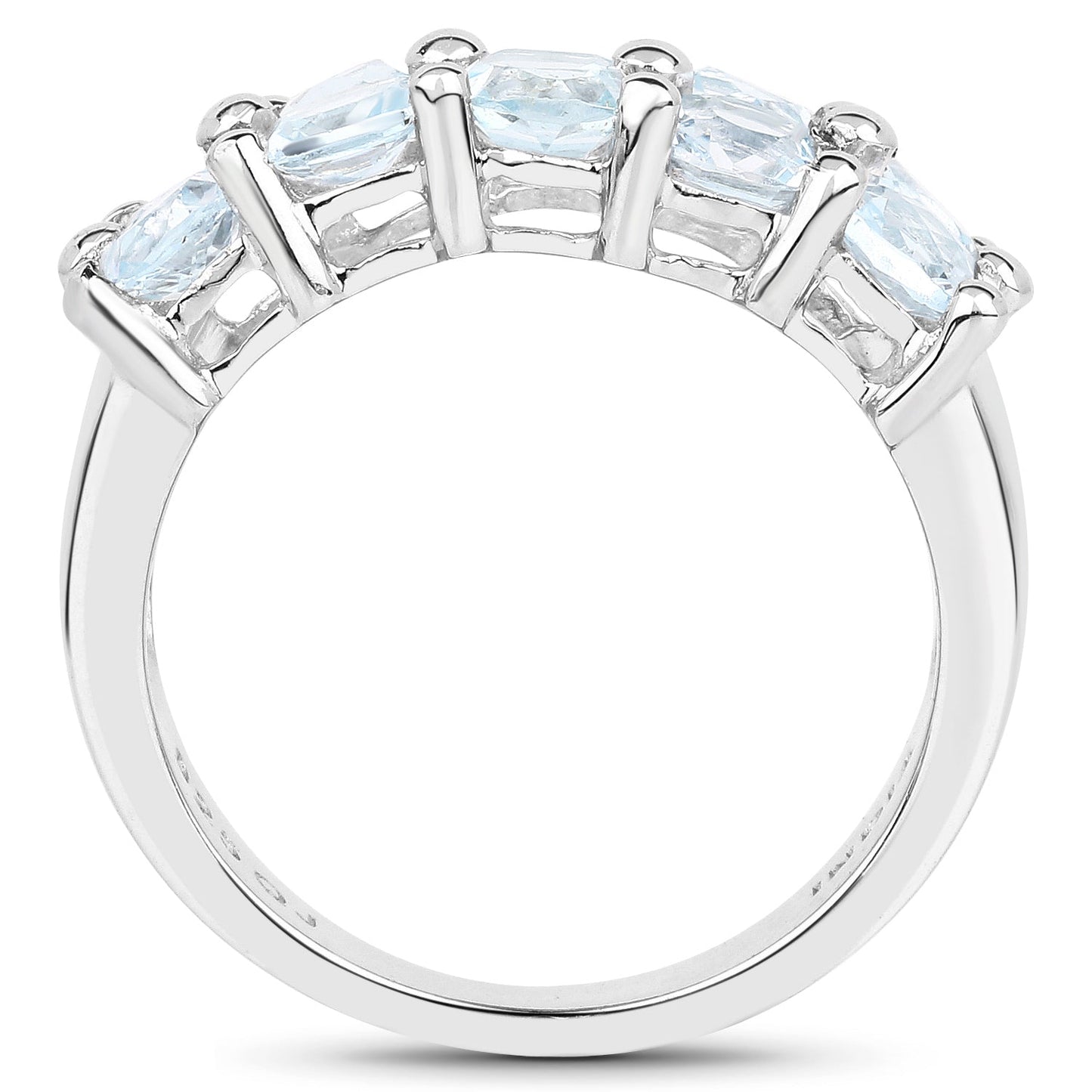 3.60 Carat Genuine  Blue Topaz .925 Sterling Silver Ring Bids.com