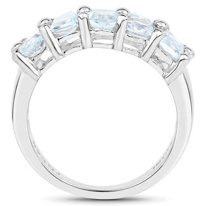 3.60 Carat Genuine  Blue Topaz .925 Sterling Silver Ring Bids.com