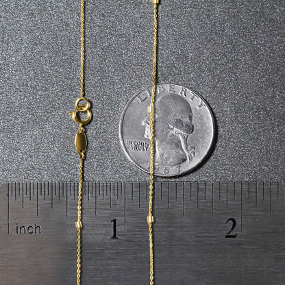 Bead Links Pendant Chain in 14k Yellow Gold (1.5mm) Bids.com
