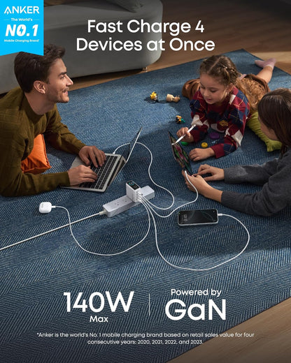 Anker Laptop Power Bank (25K, 165W, Built-In and Retractable Cables) Anker