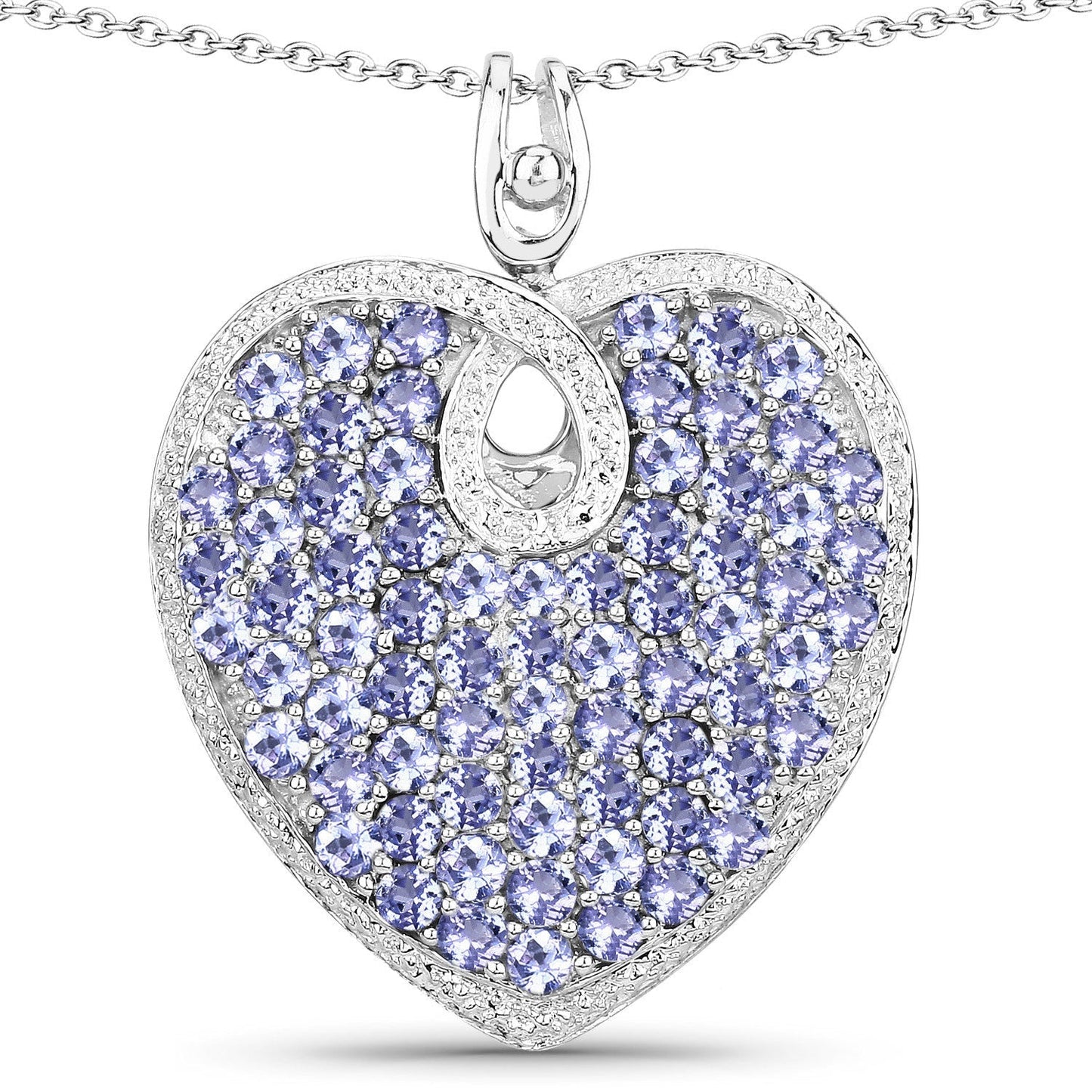 6.17 Carat Genuine Tanzanite .925 Sterling Silver Pendant Bids.com