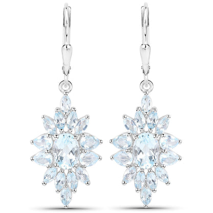 19.18 Carat Genuine Blue Topaz .925 Sterling Silver 3 Piece Jewelry Set (Ring, Earrings, and Pendant w/ Chain) Bids.com