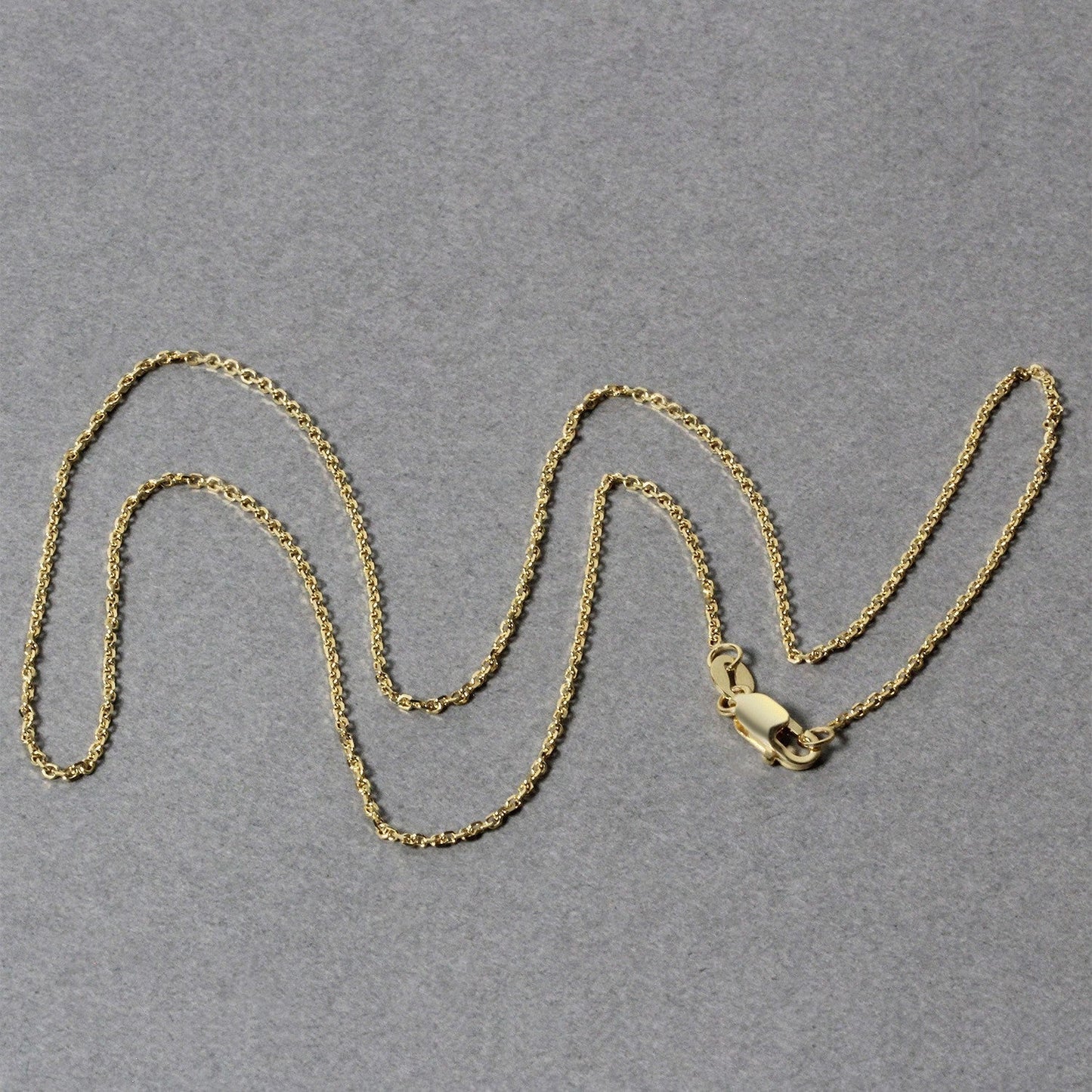 14k Yellow Gold Diamond Cut Cable Link Chain 1.1mm Bids.com