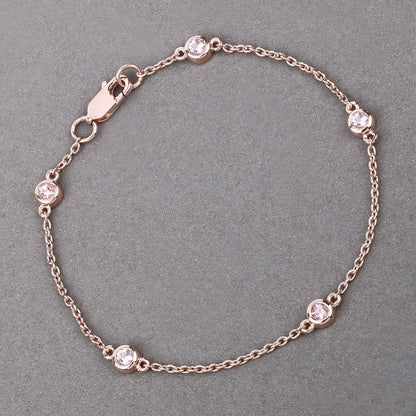 0.45 Carat Genuine Morganite .925 Sterling Silver Bracelet Bids.com