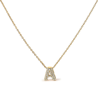 10K White Gold Diamond Accent "A" Initial Bubble Pendant Necklace Bids.com