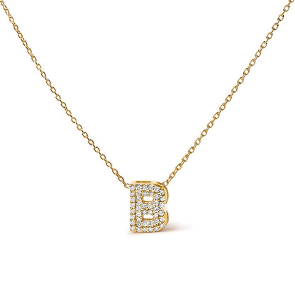 10K White Gold Diamond Accent "A" Initial Bubble Pendant Necklace Bids.com