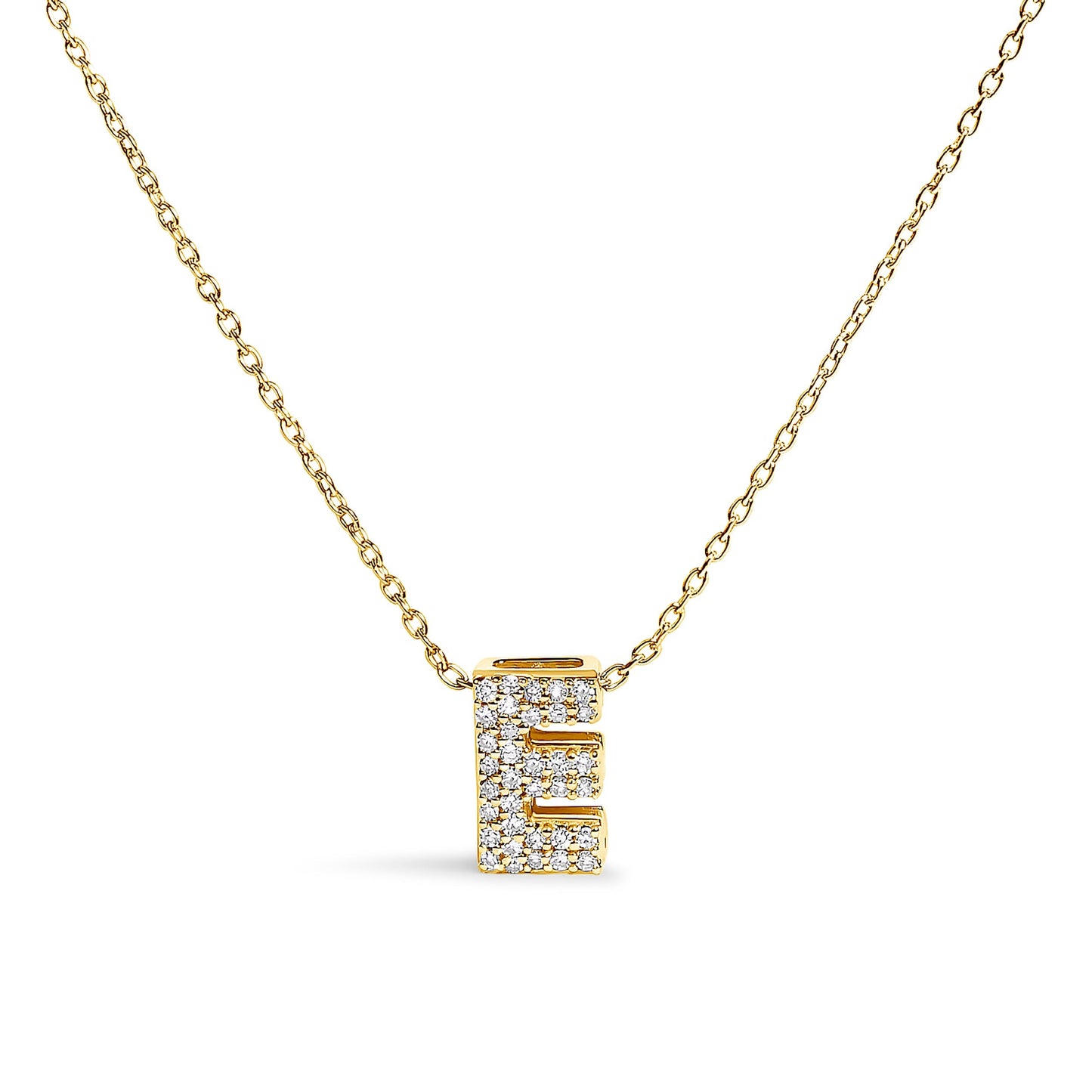 10K White Gold Diamond Accent "A" Initial Bubble Pendant Necklace Bids.com