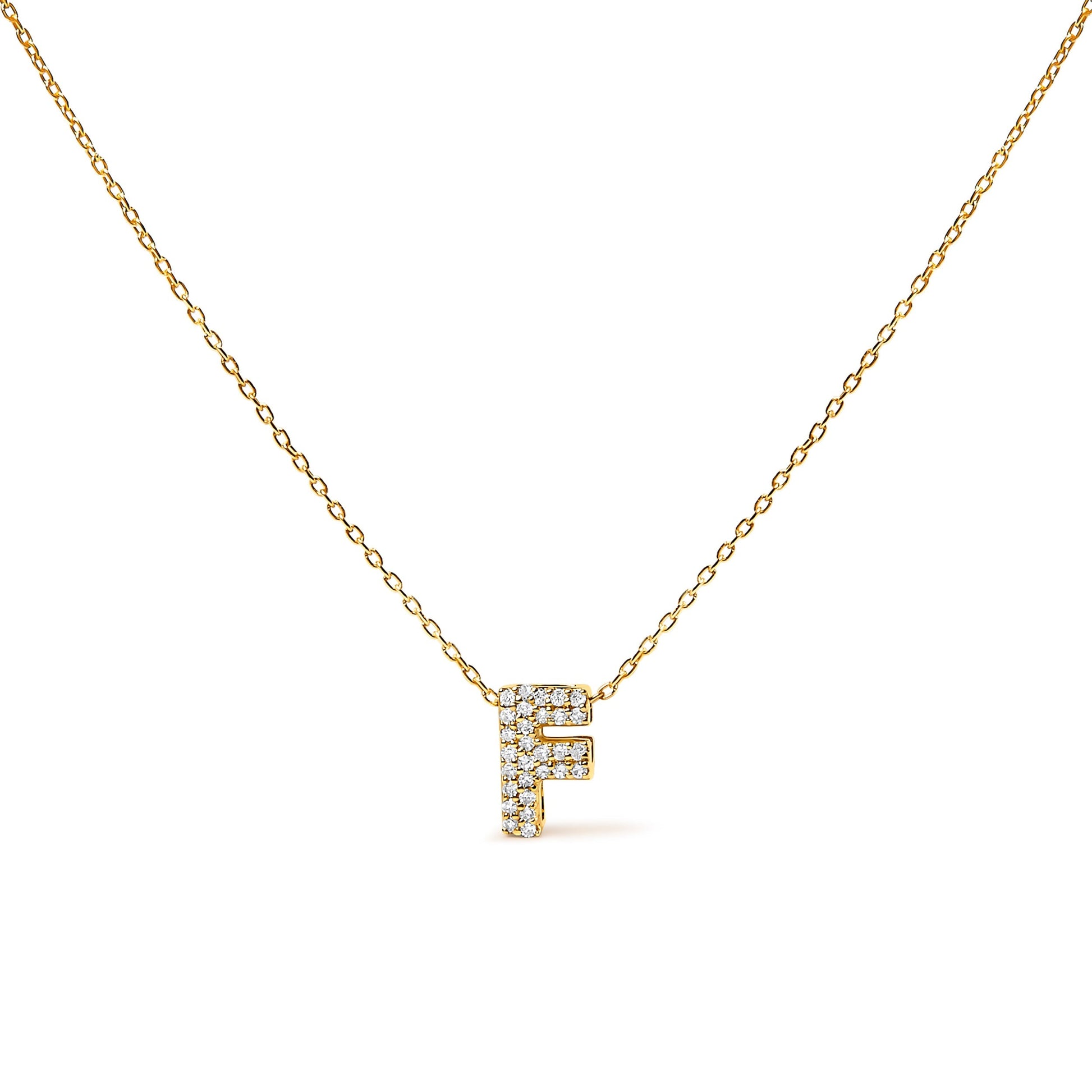 10K White Gold Diamond Accent "A" Initial Bubble Pendant Necklace Bids.com