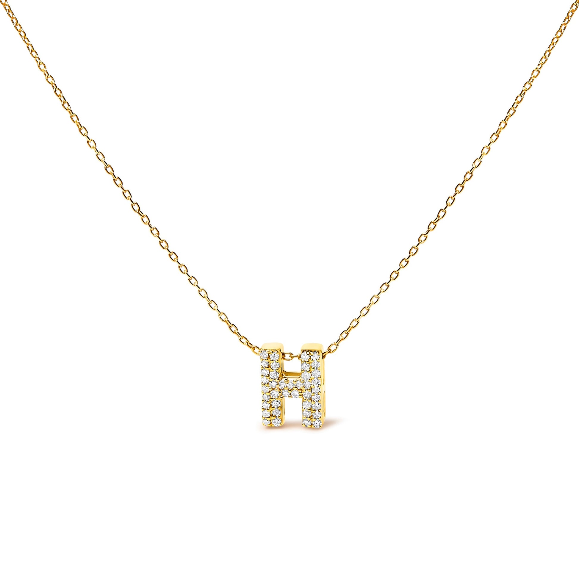 10K White Gold Diamond Accent "A" Initial Bubble Pendant Necklace Bids.com