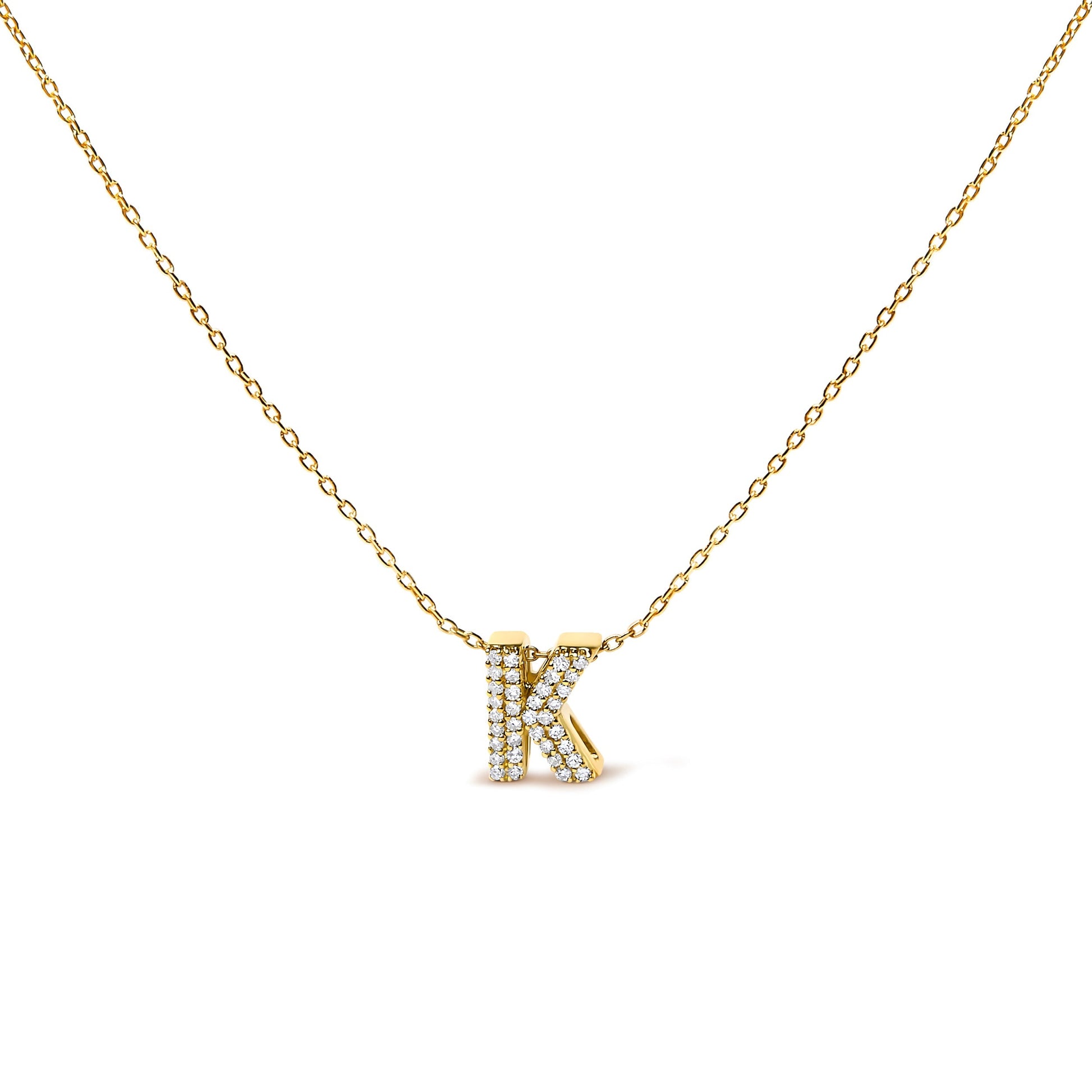 10K White Gold Diamond Accent "A" Initial Bubble Pendant Necklace Bids.com