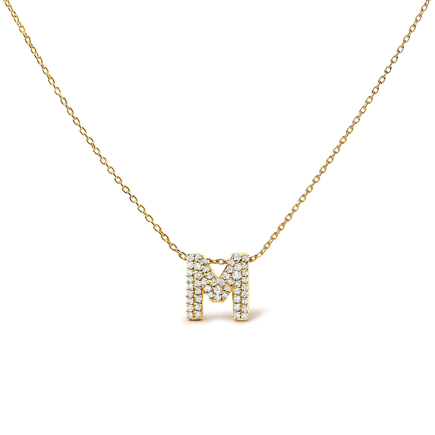10K White Gold Diamond Accent "A" Initial Bubble Pendant Necklace Bids.com