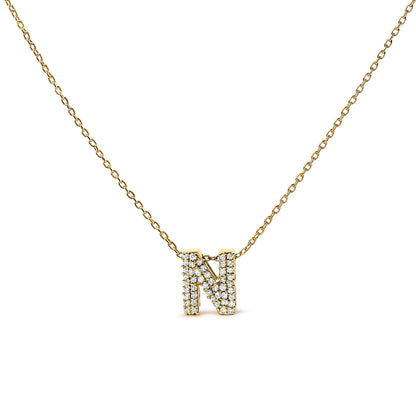 10K White Gold Diamond Accent "A" Initial Bubble Pendant Necklace Bids.com
