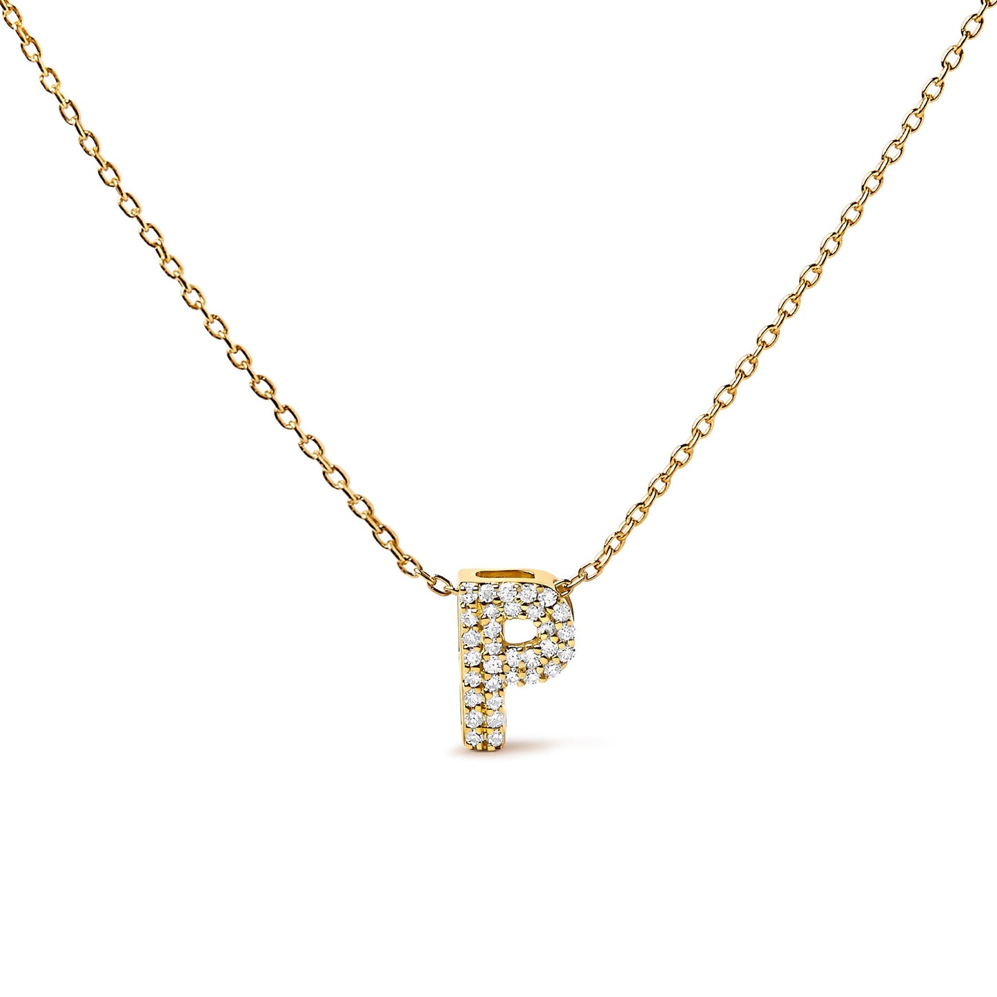 10K White Gold Diamond Accent "A" Initial Bubble Pendant Necklace Bids.com