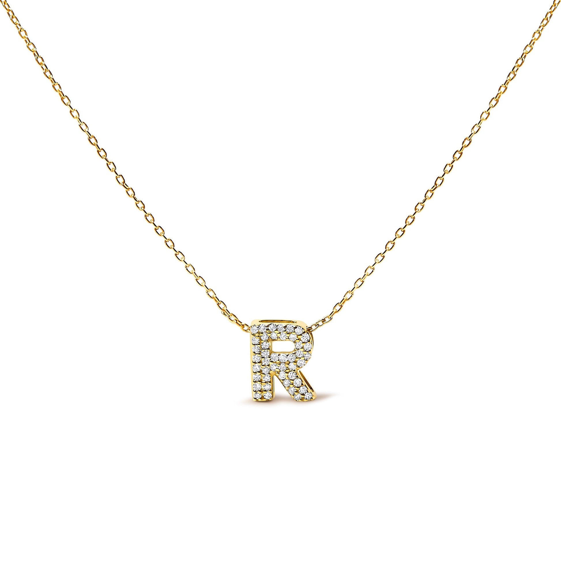 10K White Gold Diamond Accent "A" Initial Bubble Pendant Necklace Bids.com