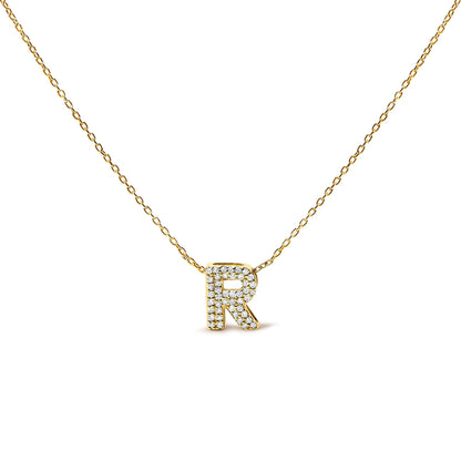 10K White Gold Diamond Accent "A" Initial Bubble Pendant Necklace Bids.com