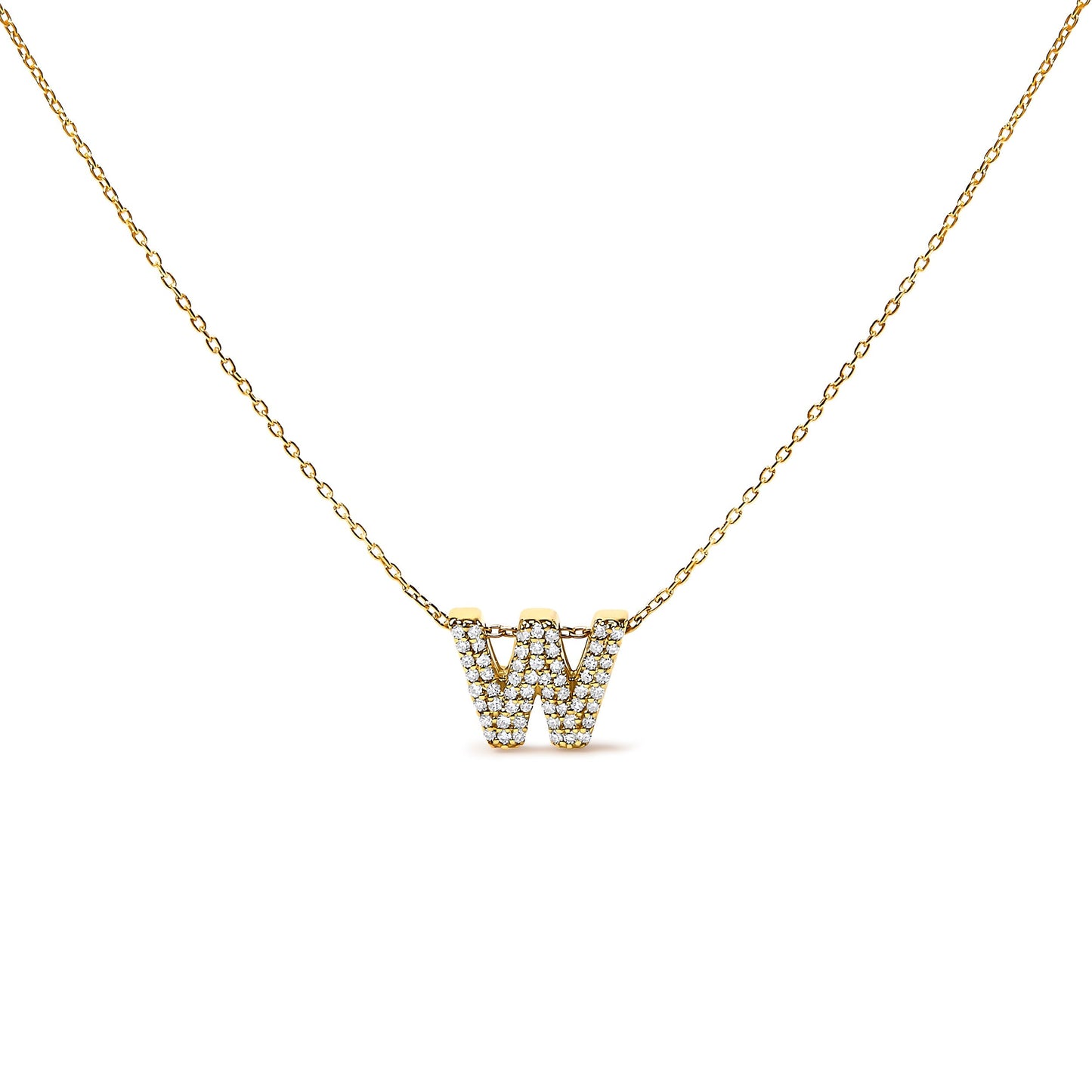 10K White Gold Diamond Accent "A" Initial Bubble Pendant Necklace Bids.com
