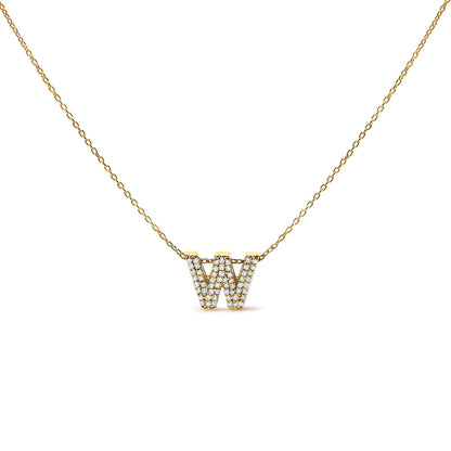 10K White Gold Diamond Accent "A" Initial Bubble Pendant Necklace Bids.com
