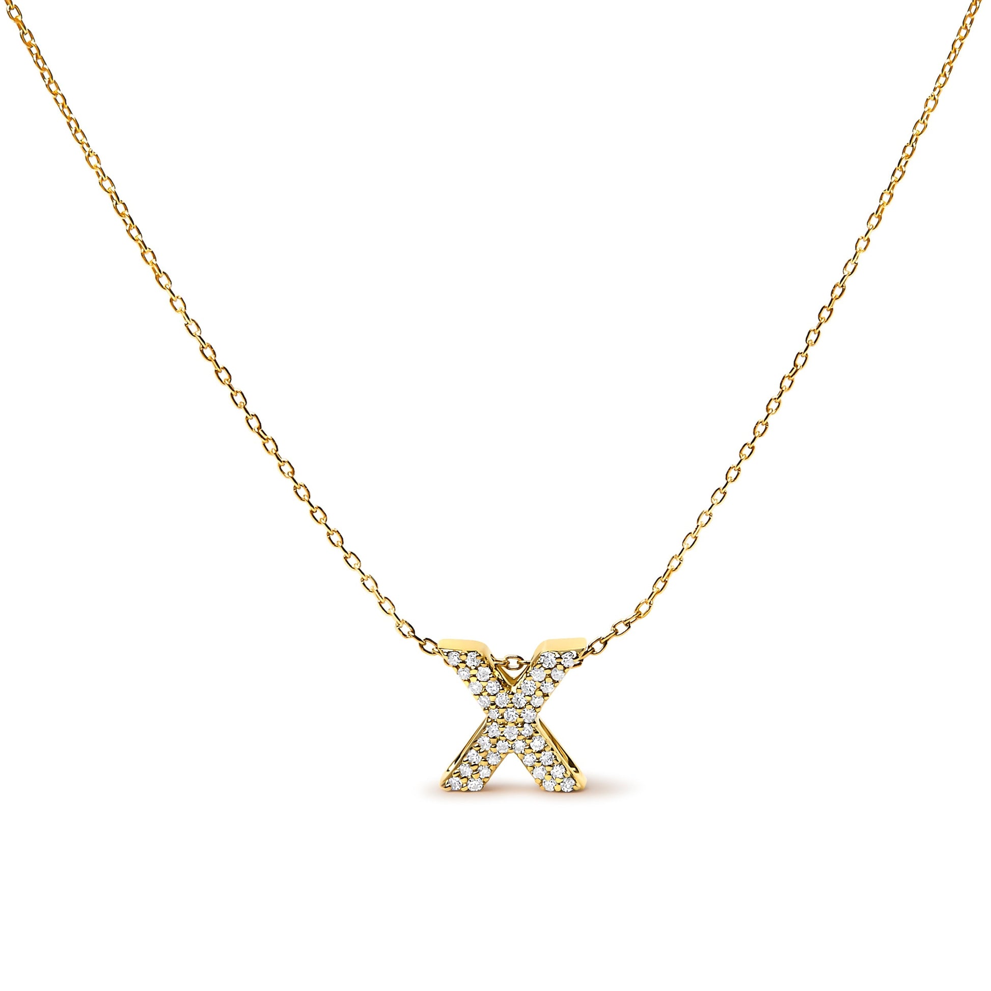 10K White Gold Diamond Accent "A" Initial Bubble Pendant Necklace Bids.com
